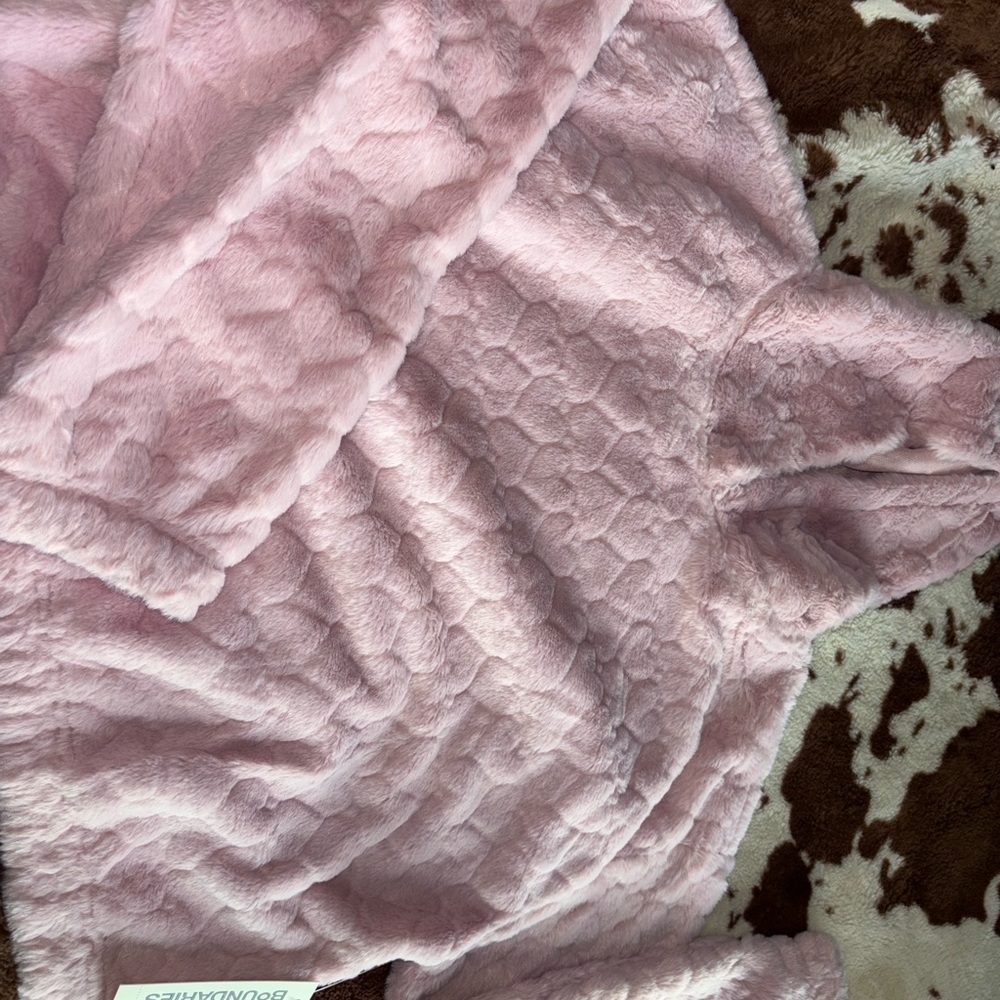 No Boundaries Light Pink Faux Fur Coat
